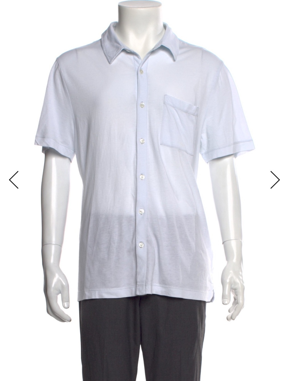 James Perse Men's White Short-Sleeve Shirt - Classic Casual size 4